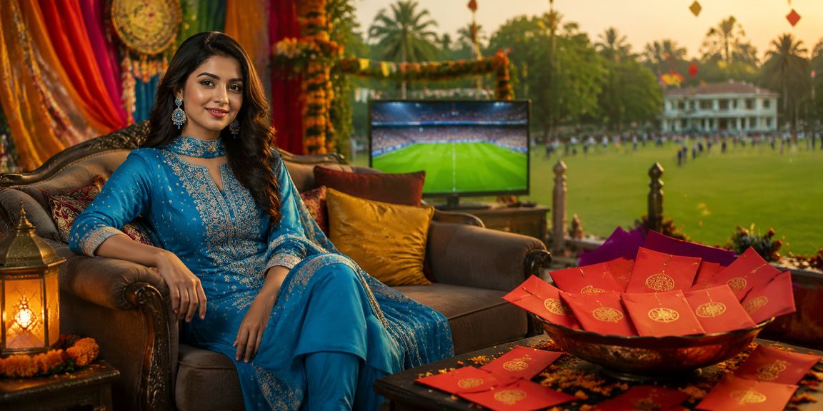 ময়মনসিংহে সালোয়ার কামিজ পরিহিত নারী রেড এনভেলপ বোনাস নিচ্ছেন